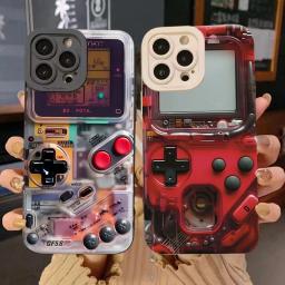 Technology Game Console Phone Case For iPhone 16E 11 12 13 14 15 16 Pro Max 7 8 16 Plus XR X XS Shockproof Silicone Soft Cover