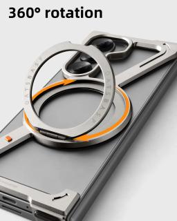 Metal Magnetic Phone Case for Samsung Z Fold 7 6 5 with Stand Frameless Phone Cover for Samsung Fold Screen Shockproof