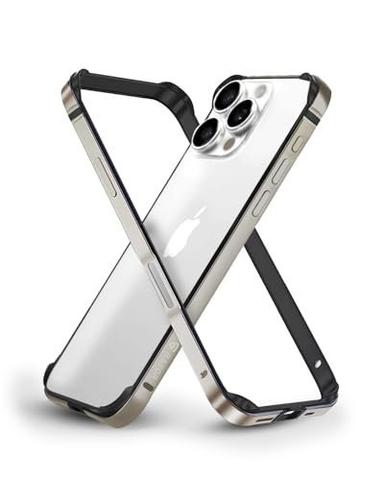 RAEGR iPhone 16 Pro Max Case |Anodized Aluminum Bumper |Supports Mag-Safe Wireless Charging |Edge Armor Protective Minimal Case Designed for iPhone 16 Pro Max (2024) - Natural Titanium RG10585