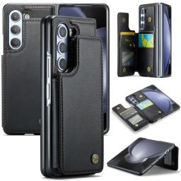 EUCAGR Luxury Magnetic Wallet PU Leather Case For Samsung Galaxy Z Fold 6 7 Card Solt Holder Pocket Cover For Galaxy Z Fold 7 6