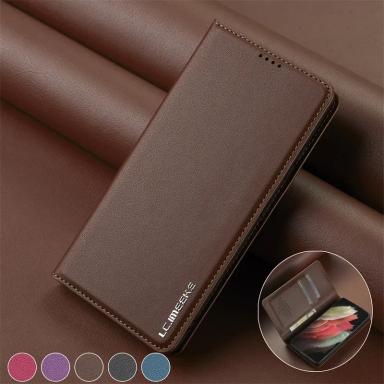 Funda Z Flip6 Fold 6 Coque for Samsung Galaxy Z Fold6 Fold5 Fold4 Flip5 Flip4 3 Magnetic Leather Long Strap Bag Phone Case Shell