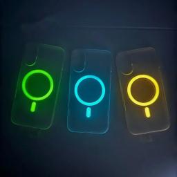 Luminous Matte Magnetic Hard Case for Magsafe IPhone 16 15 14 13 12 11 Pro Max Plus 16Pro 15Pro IPones Mac Safe Cover Accessory