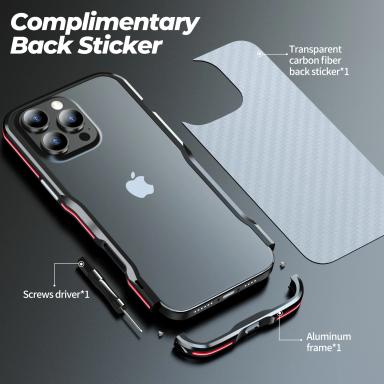 For iPhone 16 15 14 Pro Max Plus Metal Frame Bumper Case For iPhone 16 15 Aluminum Detachable Heat Dissipation Shockproof Cover
