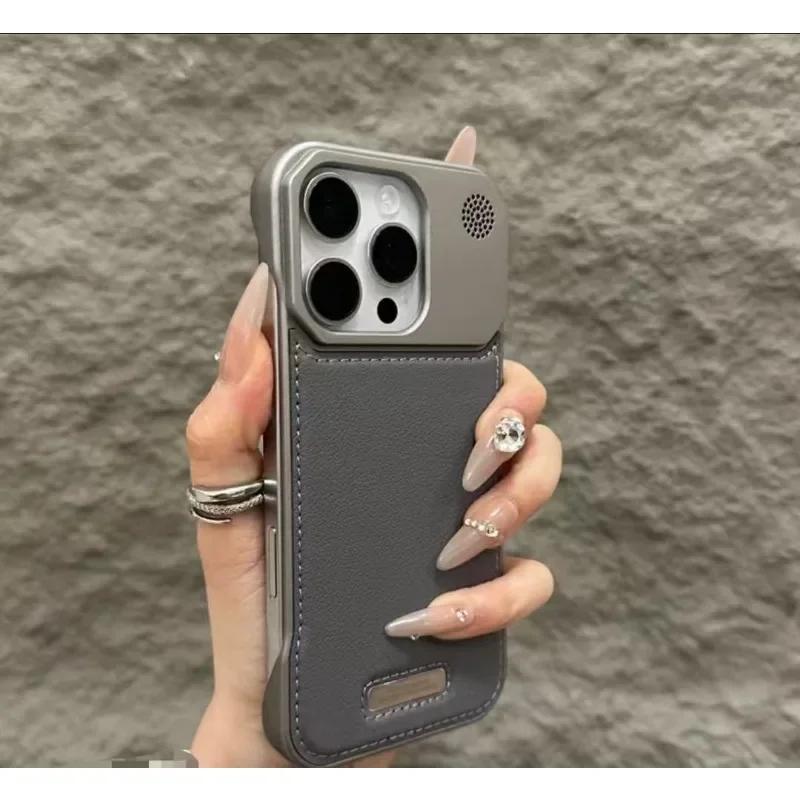 Luxury Magnetic PU Leather Aromatherapy Phone Case For iPhone 17 11 12 13 15 16 Pro Max 14Plus Wireless Charging Borderless Case