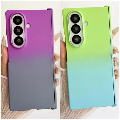 Gradient Skin Feel Hinged Phone Case For Samsung Galaxy Z Fold 7 fold7 Good Touch Feel Camera protect Cover