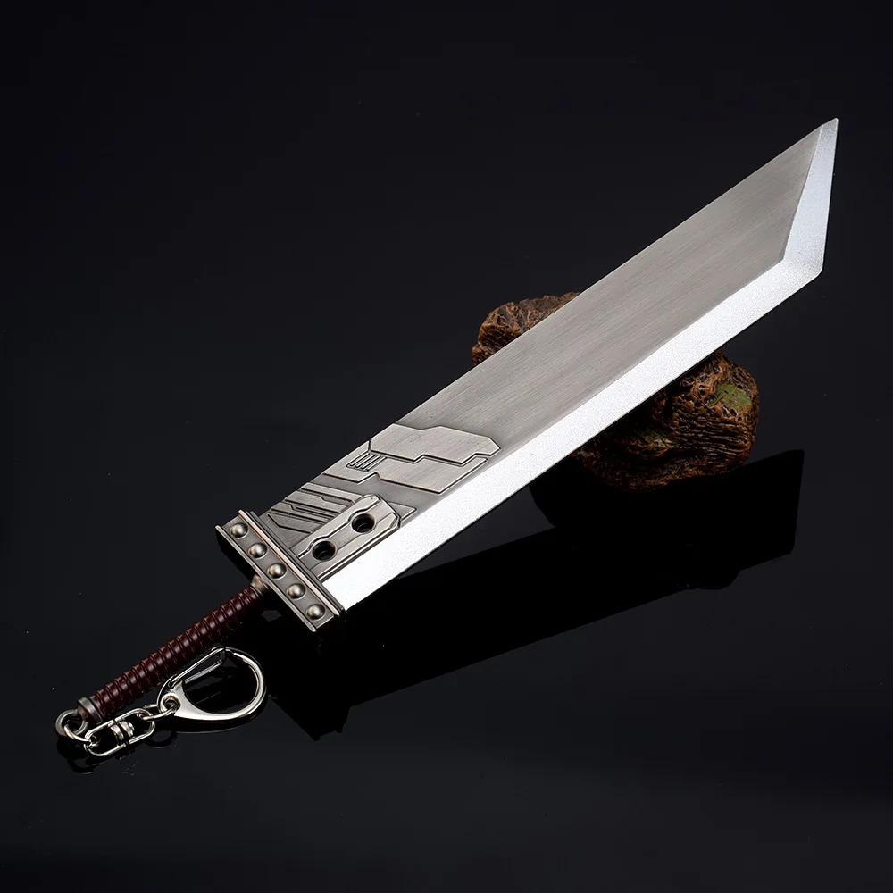 22cm Buster Sword Game Weapon Keychain Cloud Strife Precision carving Model Collection Decoration Kid Weapon Toys Halloween Gift