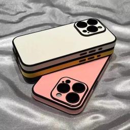 Luxury Matte Cortex Phone Case For iPhone 16 15 14 13 12 11 Pro Max Plus Shockproof Bumper Cover With Lens Protection
