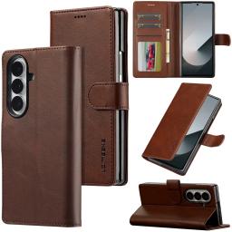 For Samsung Galaxy Z Fold 7 6 5 4 3 Fold7 Fold6 Fold5 Fold4 Fold3 5G Wallet Case with Card Holder Flip Book PU Leather Cover