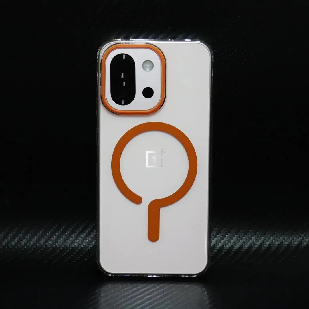 Case For Oneplus 13s 13T 13 13R Luxury Acrylic Transparent Magsafe Back Cover For One Plus 13 Wireless Charging Shockproof Funda