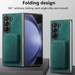 Z Fold7 5G 2025 2In1 Detachable Leather Card Case For Samsung Galaxy Z Fold 7 Magnet Back Cover For Galaxy Z Fold 3 4 5 6 Funda