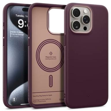 Gaffar India by Nano Pop Mag Back Cover Case Compatible with iPhone 15 Pro Case (TPU and Polycarbonate | Burgundy Bean)