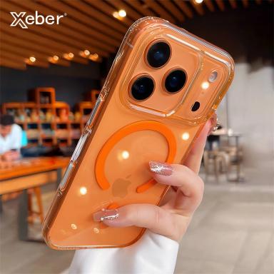Shockproof Camera Control Button For Magsafe Case For iPhone 17 Air 16 14 15 Pro Max Magnetic Wireless Charge Transparent Cover