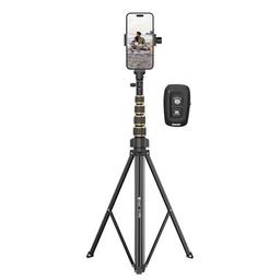 Tygot X-1 Pro 78-Inches Aluminium Tripod With Bluetooth Remote, Mobile Holder, Phone Stand For Ring Light, Gopro & Camera, Light Stand For Video Recording, Shooting, Streaming, Reels, Youtube