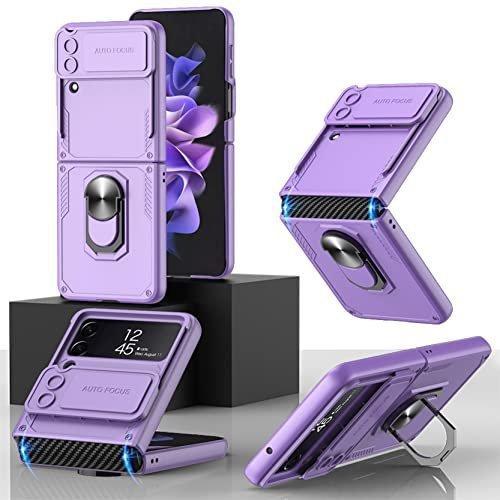 Kickstand Shockproof Back Case With Camera & Hinge Cover For Samsung Galaxy Z Flip4 5G / Z Flip 4 Cover Case -