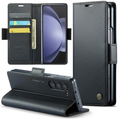Magnetic Durable PU Leather Phone Case for Samsung Galaxy Z Fold 7 6 5 Fold6 Fold5 5G Wallet with Card Holder Shockproof Cover