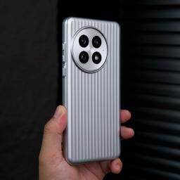 Case For OnePlus 13 13R 12 12R ACE5 Pro Luxury PC Hard Luggage Stripe Back Cover For OnePlus 13 13R 12R Shockproof Bumper Funda