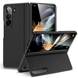 For Samsung Galaxy Z Fold 3 4 5 6 7 Ultra Thin Frosted Folding Stand Phone Case For Galaxy Z Fold7 6 Shockproof Protective Cover