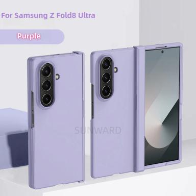 Luxury Fully Wrapped Hinge Protective Matte Phone Case For Samsung Galaxy Z Fold 8 Ultra Wide Z Fold7 6 5 4 3 PC Skin Feel Cover