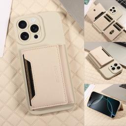 TPU Leather Phone Case for IPhone 17Air 16e/16 Pro Max 15 Pro Max 14 13 12 11Anti-demagnetization, Anti-theft & Anti-fall Cover