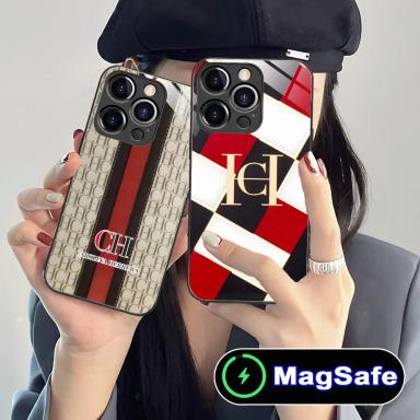 Fashion CH Mobile Cell Phone Case for iPhone 17 16 15 14 13 12 11 Pro Max Plus Mini MagSafe Glass Colour Cover Luxury Cover