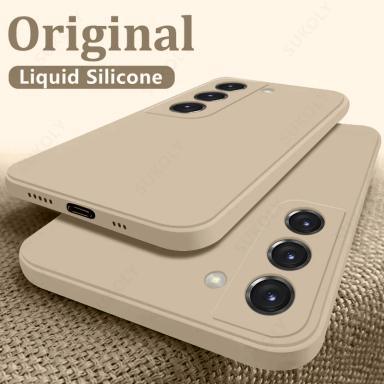 Case For Samsung Galaxy S24 S23 S22 S25 Ultra S24 FE A56 A55 A53 A54 A16 A17 5G S25 Edge Shockproof Liquid Silicone Phone Cover