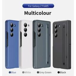 All Rounder Matte Finish Case With S Pen & Holder, Hinge Protector, Screen Protector, Cam Protector & Kickstand For Galaxy Z Fold3 Fold4 Fold5
