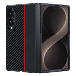 Funda for Samsung Galaxy Z Fold 8 (Wide) Fold8 Case Carbon Fiber Texture PU Leather Cover Ultra Thin Back Phone Capa