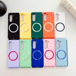 Business Sold Skin Feel Case for Samsung Galaxy Z Fold 5 5G Magsafe Magnetic Wireless Charging Fold3 Fold 6 Cover Z fold 4 Funda
