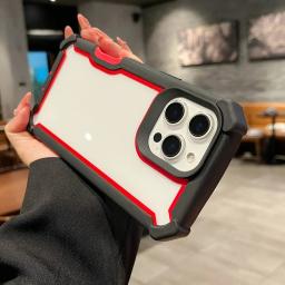 Luxury Heavy Duty Phone Case for iPhone 17 16 15 Pro Max Plus 14 13 12 11 Cases Clear Transparent Thick Shockproof Cover