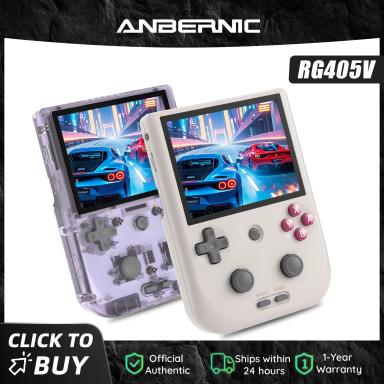 Anbernic RG405V Handheld Game Console 4’’ IPS Touch Screen Android 12 Unisoc Tiger T618 64-bit Game Player 5500mAh OTA Update
