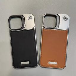 Metal Lens Holder Frameless Anti-Leather Magnetic Diffuser Phone Case for IPhone 13 12 Pro Max 15 14 16 Plus Drop Resistant Case