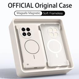 Luxury Ultra Thin PC Matte Frameless Case For Magsafe Oneplus 13 13R 13S 12R Magnetic Shockproof Protective Cover