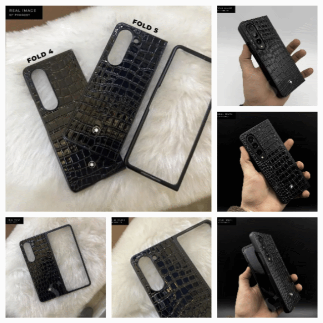 Premium Leather Case - Patent MB for Galaxy Z Fold3 Fold4 Fold5