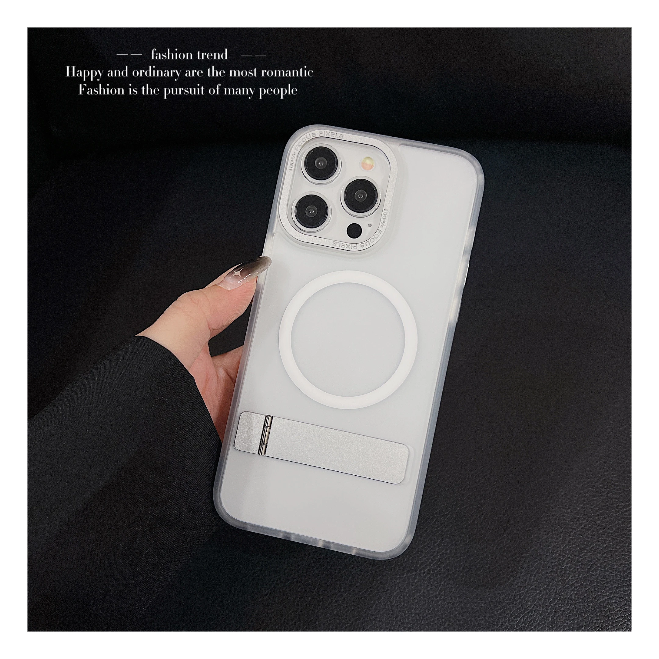 Revolutionary Magnetic Frosted Aluminium Alloy Stand Mag Safe Phone Case For Iphone 13 14 15 Pro Pro Max 5 Colours Featured