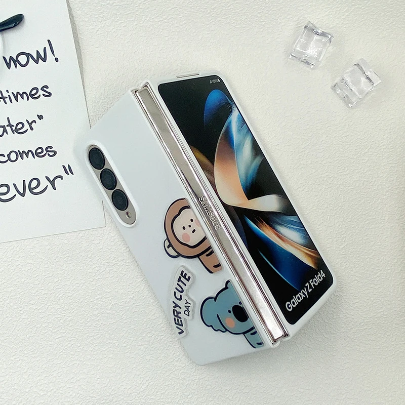 Funda Case for Samsung Galaxy Z Fold4 Z Fold3 Little Monkey Koala Letter Shockproof Protetcion Mobile Phone Case Cover Z Fold4 3 Funda Case for Samsung Galaxy Z Fold4 Z Fold3 Little Monkey Koala Letter Shockproof Protetcion Mobile Phone Case Cover Z Fold4 3