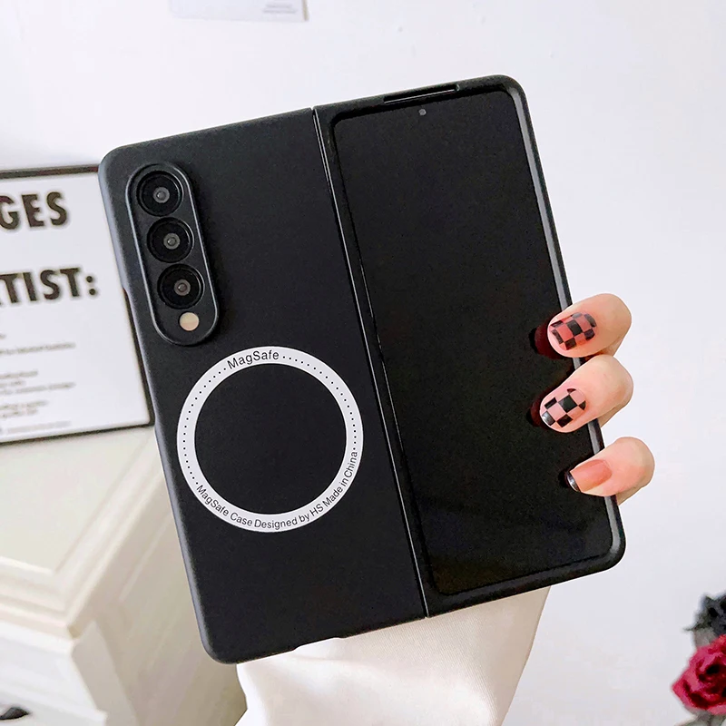 Case For Samsung Galaxy Z Fold 4 Z Fold 3 Macaron Skin Sensing Magnetic Suction Hard Mobile Phone Case Cover 4 Case For Samsung Galaxy Z Fold 4 Z Fold 3 Macaron Skin Sensing Magnetic Suction Hard Mobile Phone Case Cover 4