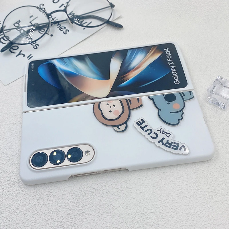 Funda Case for Samsung Galaxy Z Fold4 Z Fold3 Little Monkey Koala Letter Shockproof Protetcion Mobile Phone Case Cover Z Fold4 4 Funda Case for Samsung Galaxy Z Fold4 Z Fold3 Little Monkey Koala Letter Shockproof Protetcion Mobile Phone Case Cover Z Fold4 4