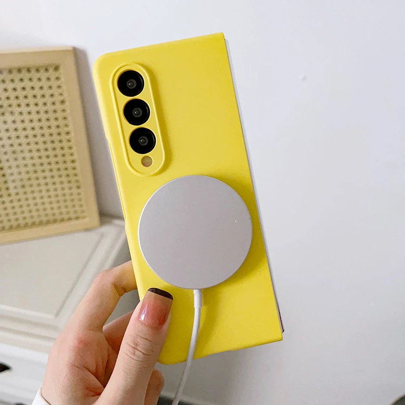 Case For Samsung Galaxy Z Fold 4 Z Fold 3 Macaron Skin Sensing Magnetic Suction Hard Mobile Phone Case Cover 2 Case For Samsung Galaxy Z Fold 4 Z Fold 3 Macaron Skin Sensing Magnetic Suction Hard Mobile Phone Case Cover 2