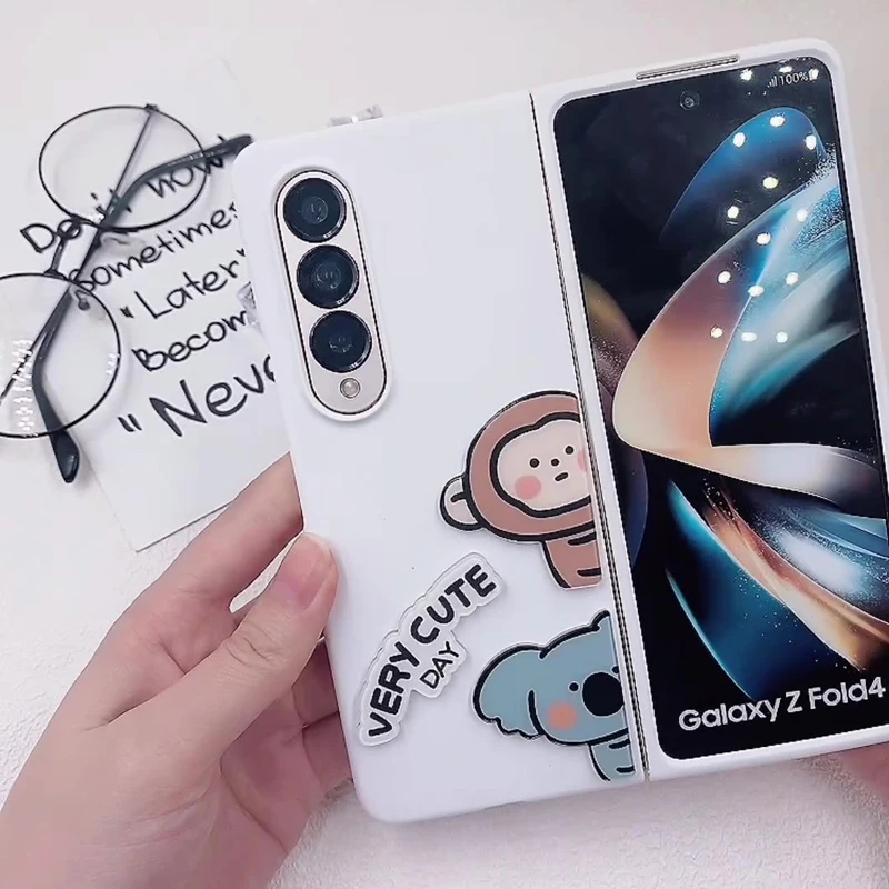 Funda Case for Samsung Galaxy Z Fold4 Z Fold3 Little Monkey Koala Letter Shockproof Protetcion Mobile Phone Case Cover Z Fold4 6 Funda Case for Samsung Galaxy Z Fold4 Z Fold3 Little Monkey Koala Letter Shockproof Protetcion Mobile Phone Case Cover Z Fold4 6