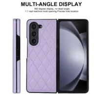 For Samsung Galaxy Z Fold 5 4 3 5G Case Luxury Premium PU Leather Folding Anti-drop Protector Shockproof Hard Back Plastic Cover 1