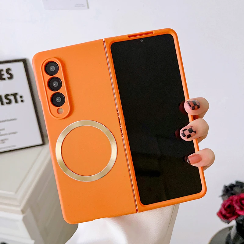 Case For Samsung Galaxy Z Fold 4 Z Fold 3 Macaron Skin Sensing Magnetic Suction Hard Mobile Phone Case Cover 6 Case For Samsung Galaxy Z Fold 4 Z Fold 3 Macaron Skin Sensing Magnetic Suction Hard Mobile Phone Case Cover 6