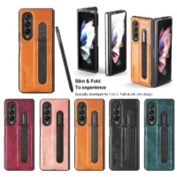 Flip Phone Case For Samsung Galaxy Z Fold 5 4 3 Fold Phone Cover Shockproof Anti Drop Phone Cover With Pen Holderexclude Pen Featured