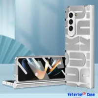 For Samsung Galaxy Z Fold 5 Case Ansparent Hinge Protection Hard Shockproof Cover For Galaxy Z Fold 5 4 3 5g Plating Phone Case Featured