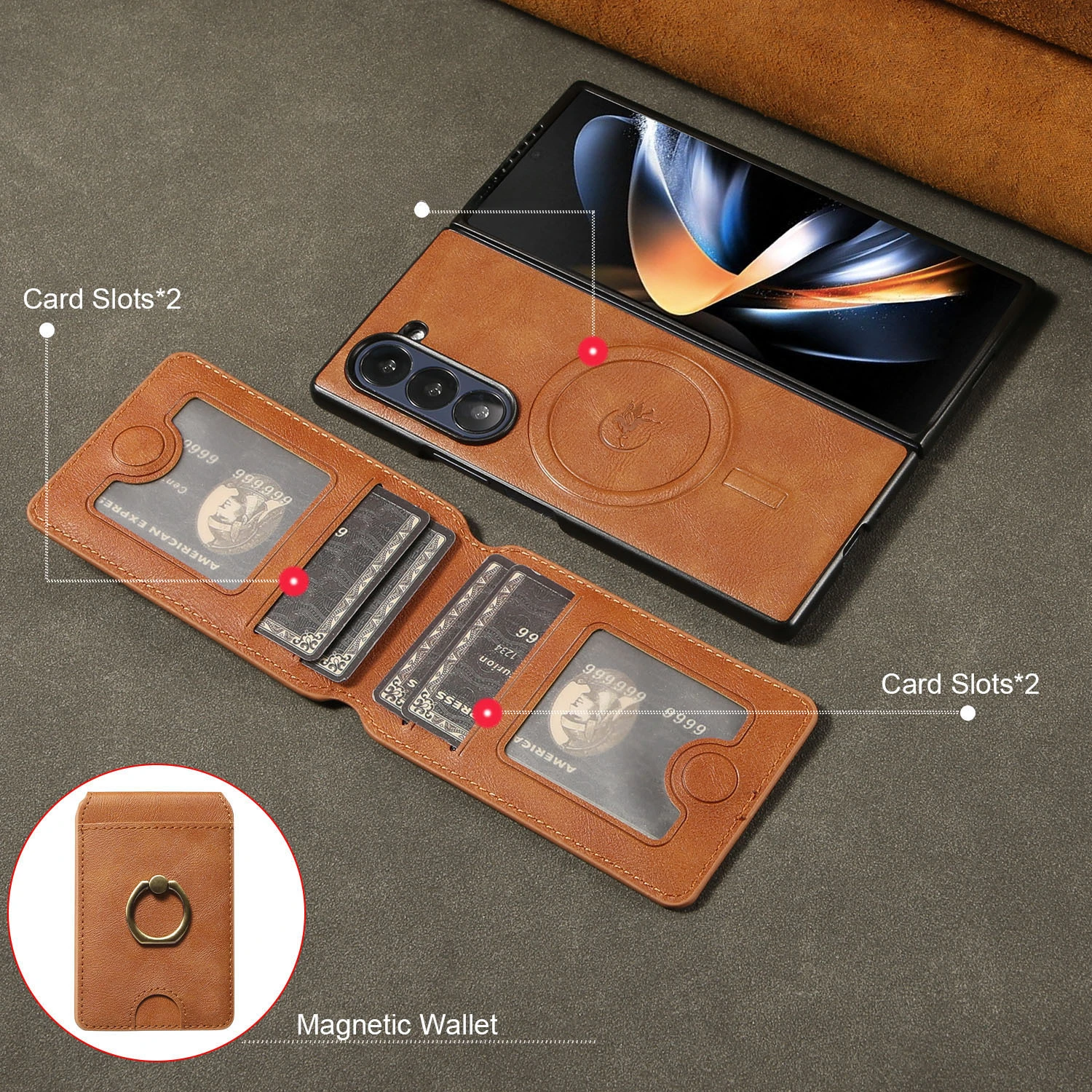 2 In 1 Magnetic Wireless Charging Bracket Cell Phone Case For Samsung Galaxy Z Fold 6 5 4 3 Ring Card Holder Flip Leather Cover Gallery 3 2 In 1 Magnetic Wireless Charging Bracket Cell Phone Case For Samsung Galaxy Z Fold 6 5 4 3 Ring Card Holder Flip Leather Cover Gallery 3