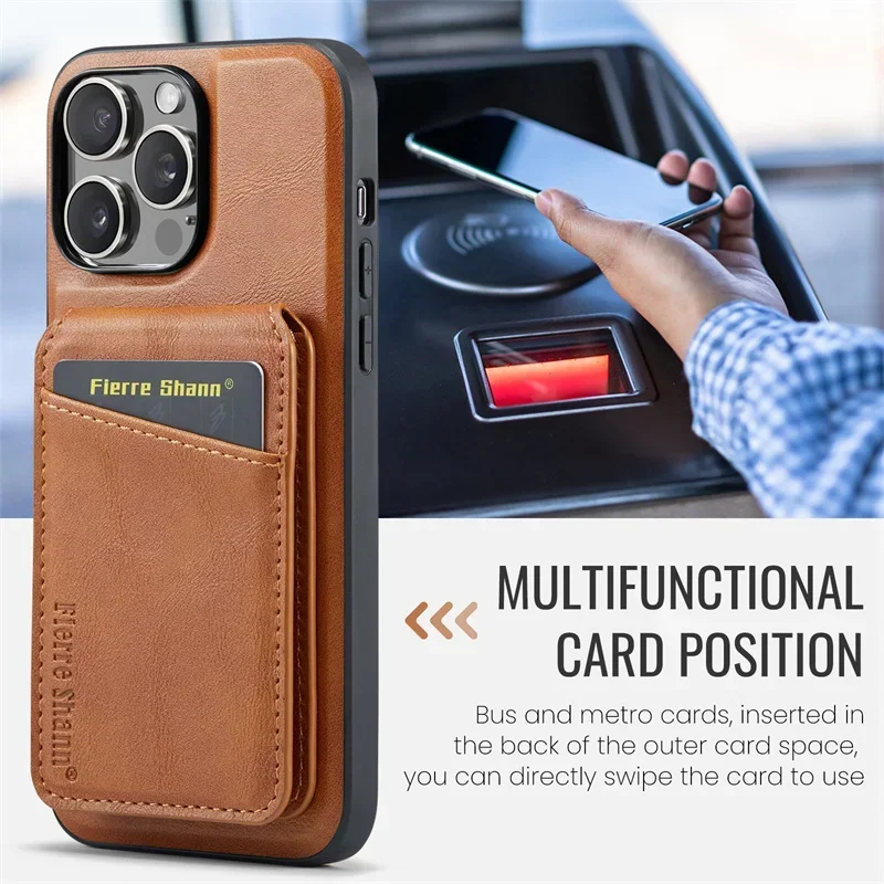 2 In 1 Magsafe Magnetic Leather Phone Case For Iphone 17 16e 16 15 14 13 12 11 Pro Max 16 Plus Wallet Card Holder Pocket Cover Gallery 5 2 In 1 Magsafe Magnetic Leather Phone Case For Iphone 17 16e 16 15 14 13 12 11 Pro Max 16 Plus Wallet Card Holder Pocket Cover Gallery 5