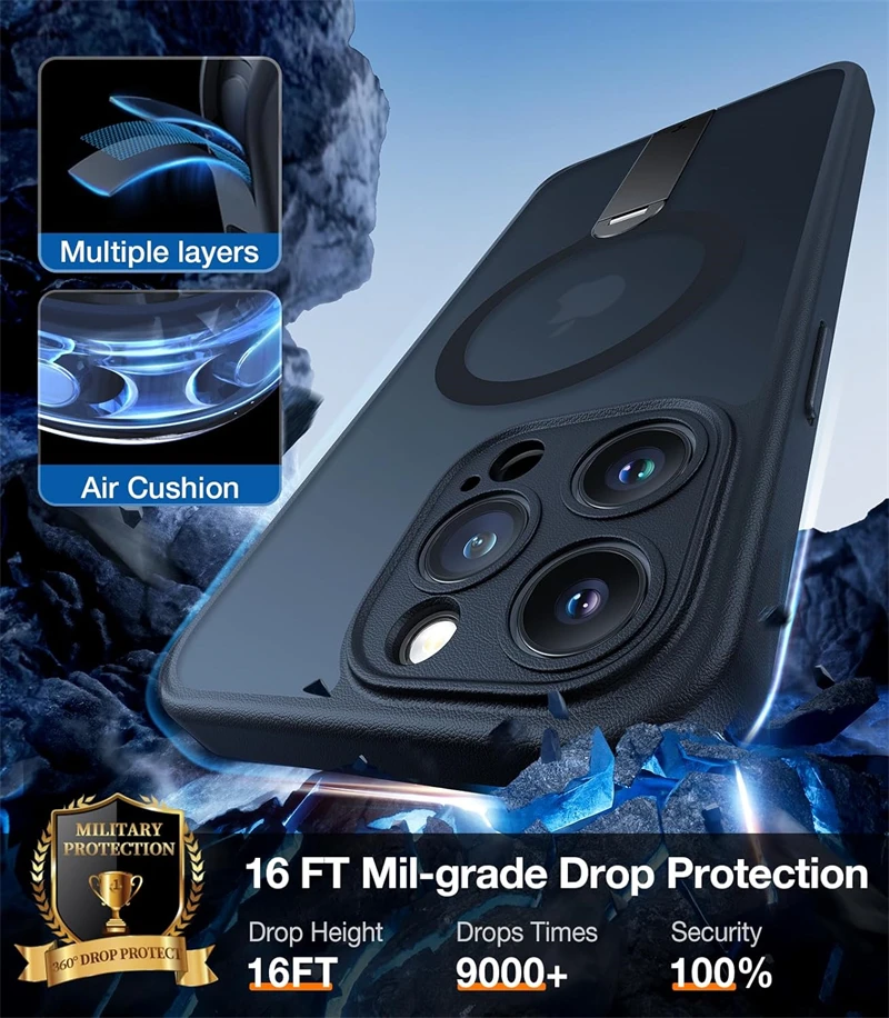 360 Hidden Metal Stand Magnetic Case For Magsafe Iphone 16 15 14 13 12 Pro Max Plus 16pro 16plus Iphone16 Mag Safe Phone Cover Gallery 2 360 Hidden Metal Stand Magnetic Case For Magsafe Iphone 16 15 14 13 12 Pro Max Plus 16pro 16plus Iphone16 Mag Safe Phone Cover Gallery 2