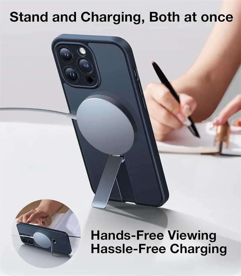 360 Hidden Metal Stand Magnetic Case For Magsafe Iphone 16 15 14 13 12 Pro Max Plus 16pro 16plus Iphone16 Mag Safe Phone Cover Gallery 3 360 Hidden Metal Stand Magnetic Case For Magsafe Iphone 16 15 14 13 12 Pro Max Plus 16pro 16plus Iphone16 Mag Safe Phone Cover Gallery 3