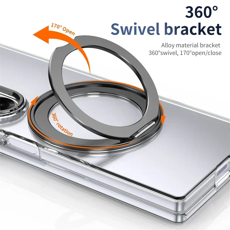 360 Rotating Magnetic Stand Transparent Phone Case For Samsung Galaxy Z Fold 7 6 5 4 3 Magsafe Wireless Charging Protect Cover Gallery 2 360 Rotating Magnetic Stand Transparent Phone Case For Samsung Galaxy Z Fold 7 6 5 4 3 Magsafe Wireless Charging Protect Cover Gallery 2