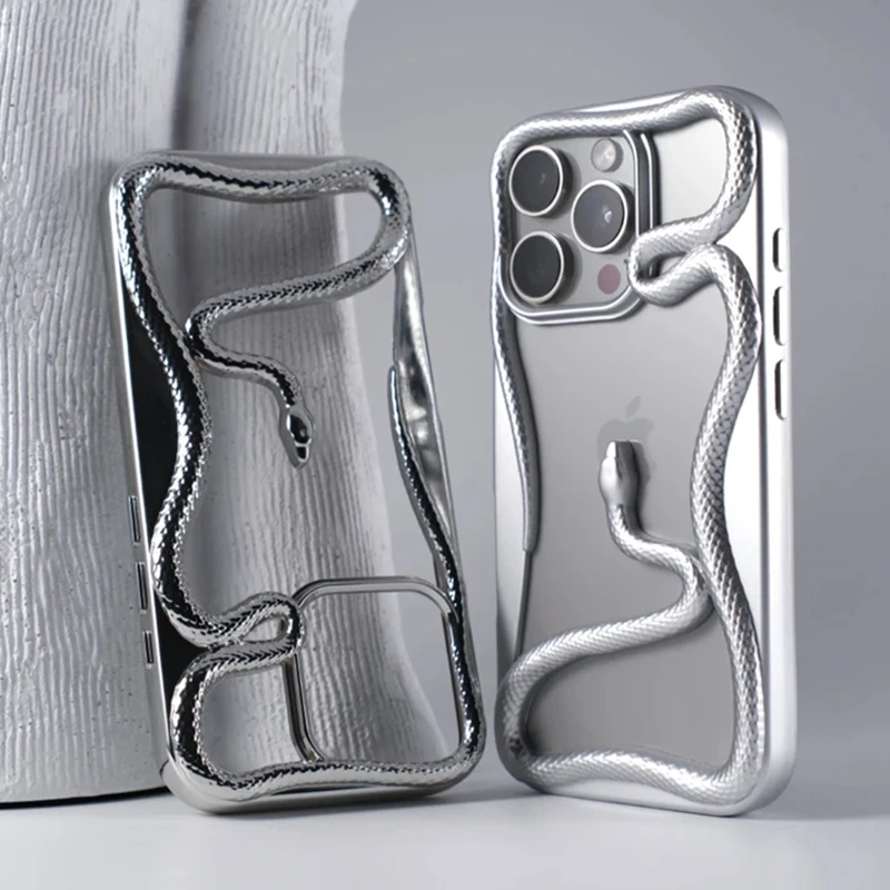 3d Hollow Snake Soft Phone Case For Iphone 17 16 Pro Max 11 12 13 14 15 Plus Air Heat Dissipation Matte Plating Cover Funda Gallery 5 3d Hollow Snake Soft Phone Case For Iphone 17 16 Pro Max 11 12 13 14 15 Plus Air Heat Dissipation Matte Plating Cover Funda Gallery 5