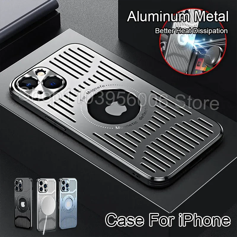 Better Heat Dissipation Aluminum Metal Phone Case For Iphone 16 15 14 13 12 Pro Max Back Cover Featured